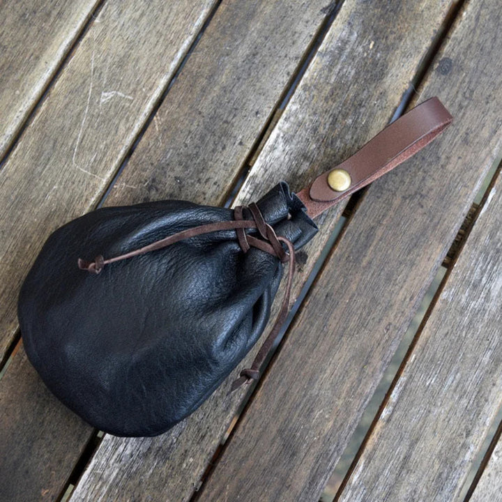 Kleine Runde Tasche Damen Herren Retro Mittelalter Gürteltasche