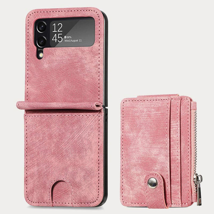 Handyhülle für Z Flip 6 / Z Flip 5 2-in-1 abnehmbare kleine Brieftasche