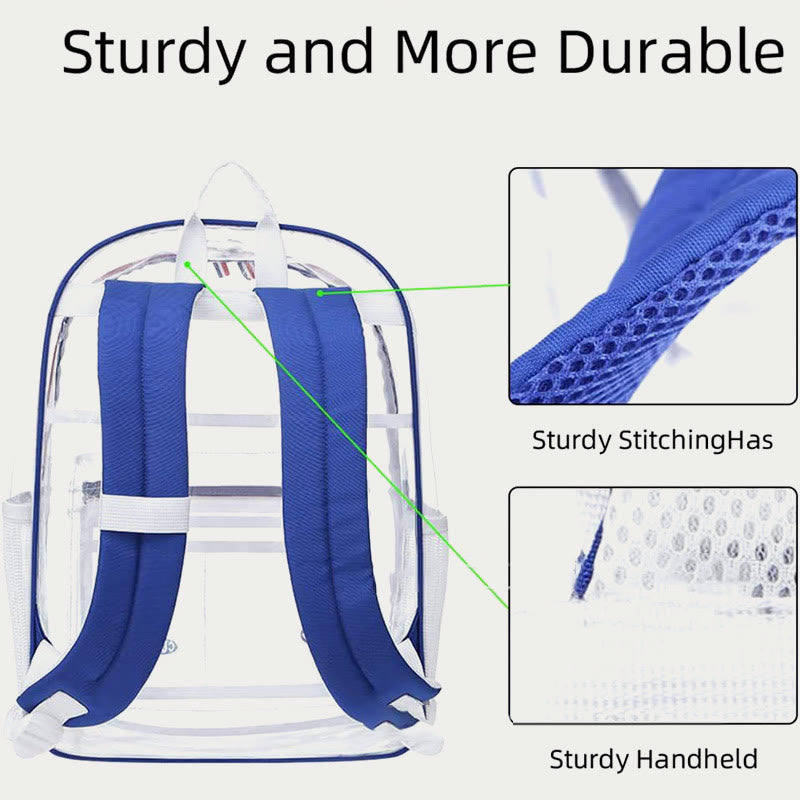 PVC-Rucksack für Erwachsene im Freien, transparente große, durchsichtige Tasche
