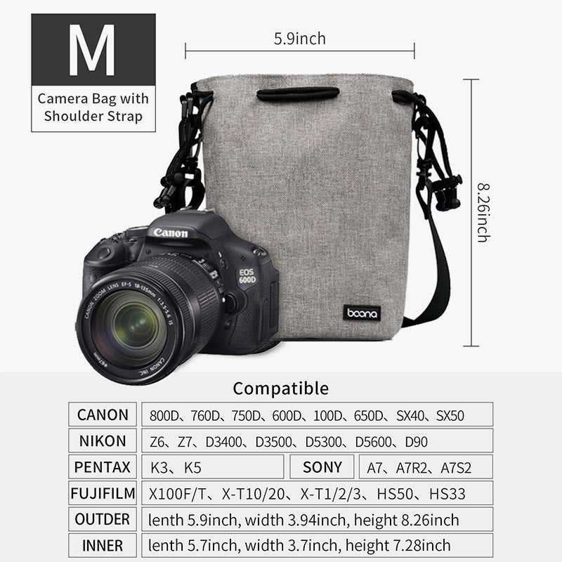 SLR-Kameratasche für unterwegs, wasserdicht, tragbare Objektiv-Schutztasche