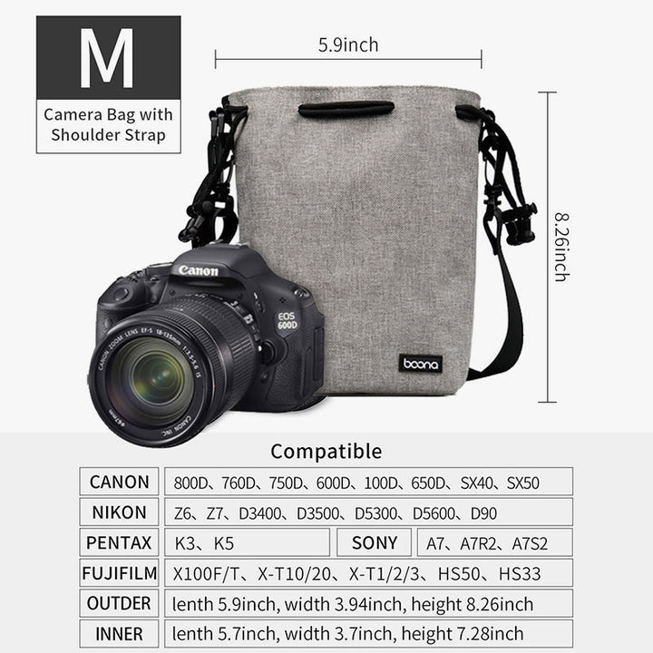 SLR-Kameratasche für unterwegs, wasserdicht, tragbare Objektiv-Schutztasche