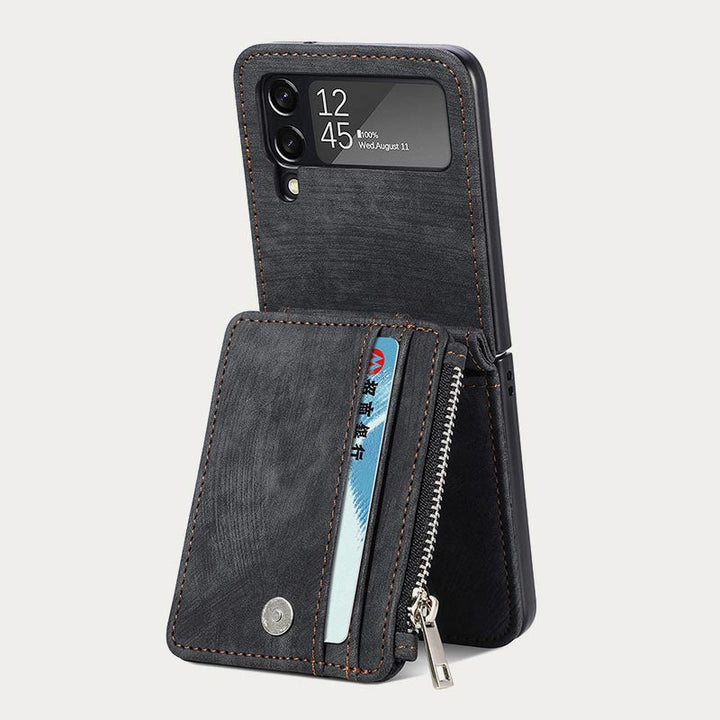 Handyhülle für Z Flip 6 / Z Flip 5 2-in-1 abnehmbare kleine Brieftasche