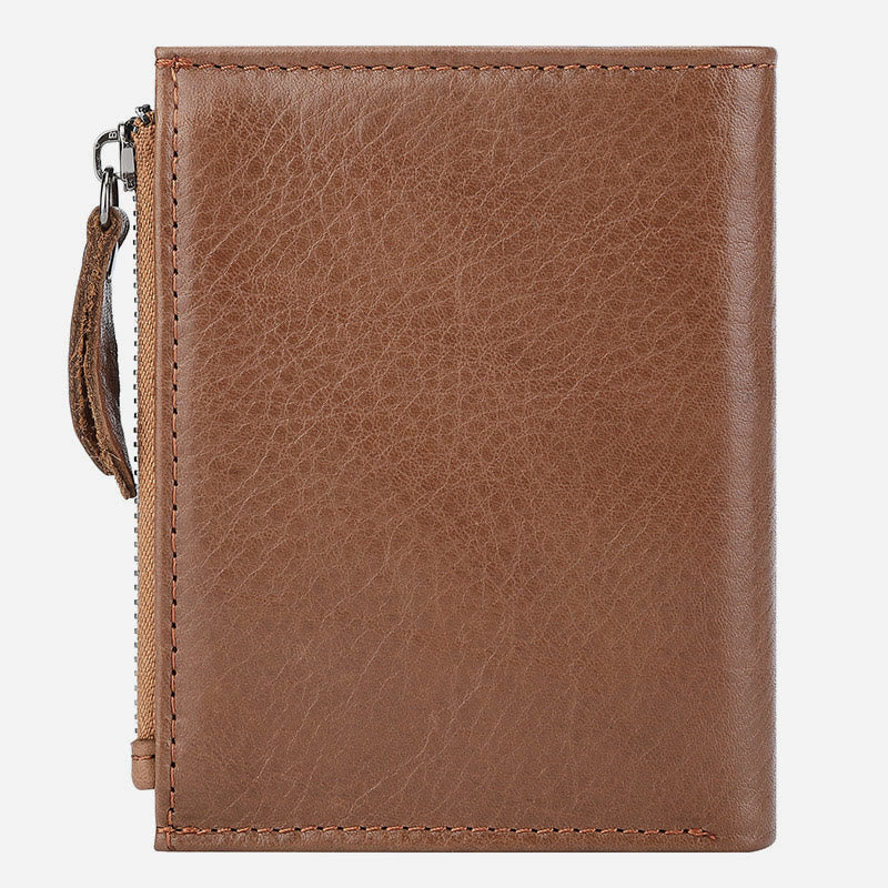 Echtes Leder RFID Geldbörse für Männer Minimalistische große Retro Geldbörse
