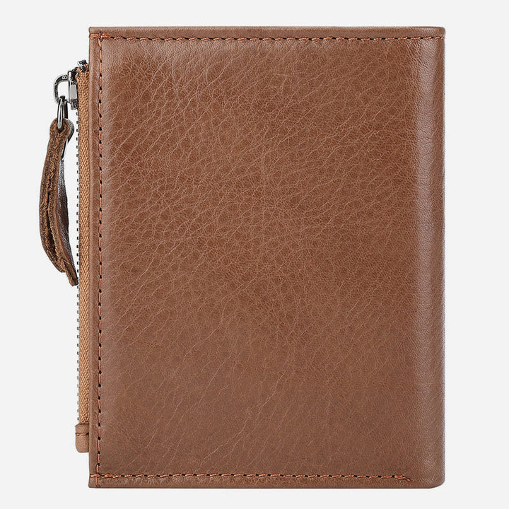 Echtes Leder RFID Geldbörse für Männer Minimalistische große Retro Geldbörse