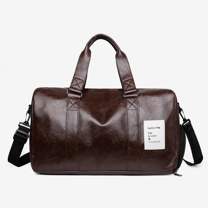 Sport-Fitnesstasche für Damen und Herren, große Reisetasche aus Leder