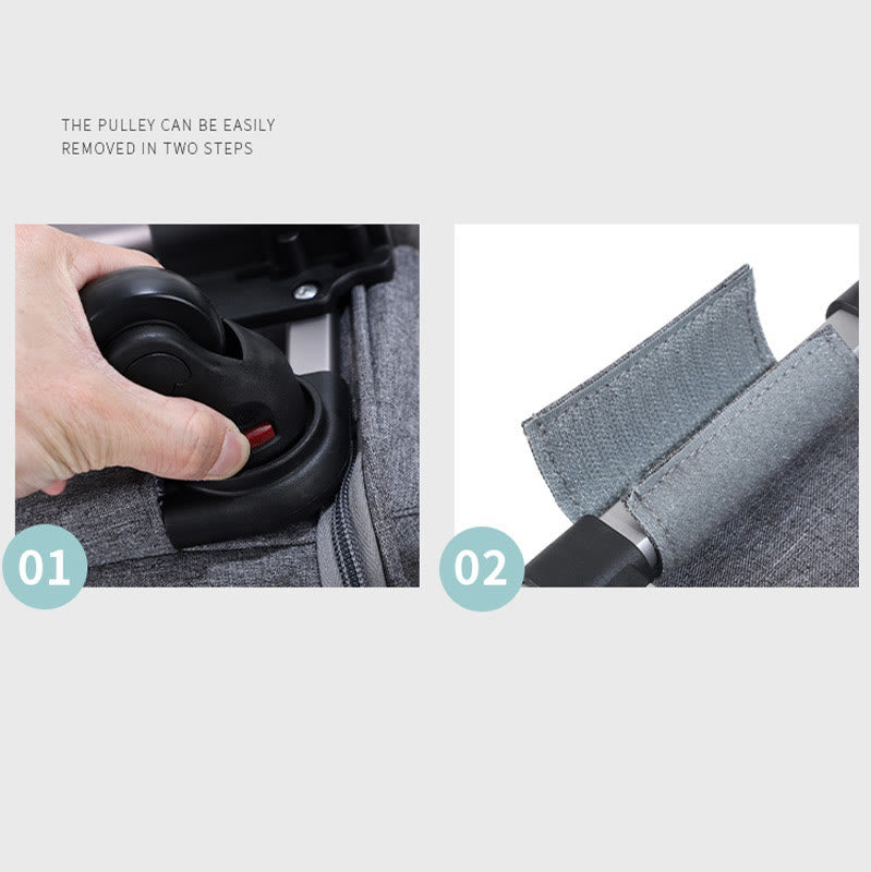 Rolling Pet Carrier Faltbare atmungsaktive Zugstange Haustiertasche