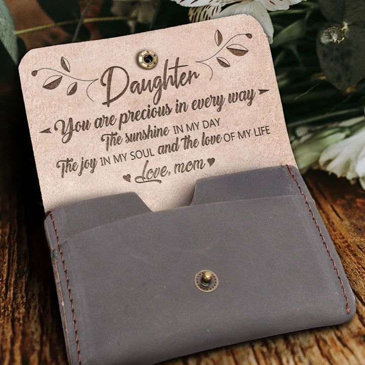 Clamshell-Geldbörse mit Gravur, Geldbörse für die Familie, warmes Geschenk