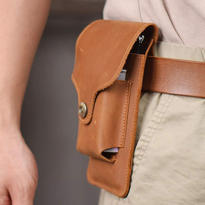 Echtleder Holster für Gürtel Universelle Handyhülle am Gürtel
