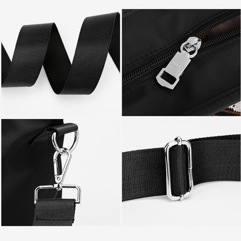 Leichte Nylon-Tragetasche, ethnische, wasserdichte Schultertasche für Damen