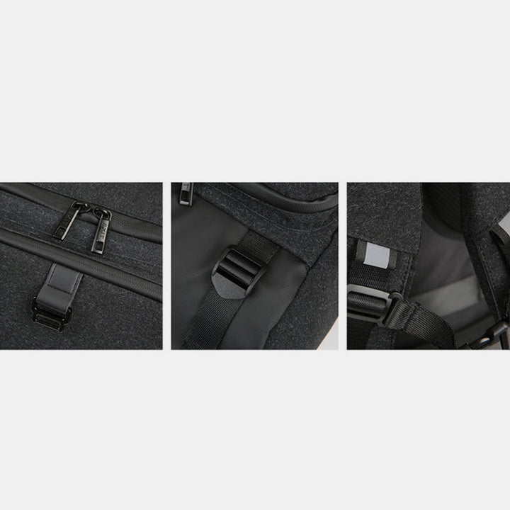 Robuster 15-Zoll-Business-Laptop-Rucksack für unterwegs mit USB-Ladeanschluss und Kopfhöreranschluss