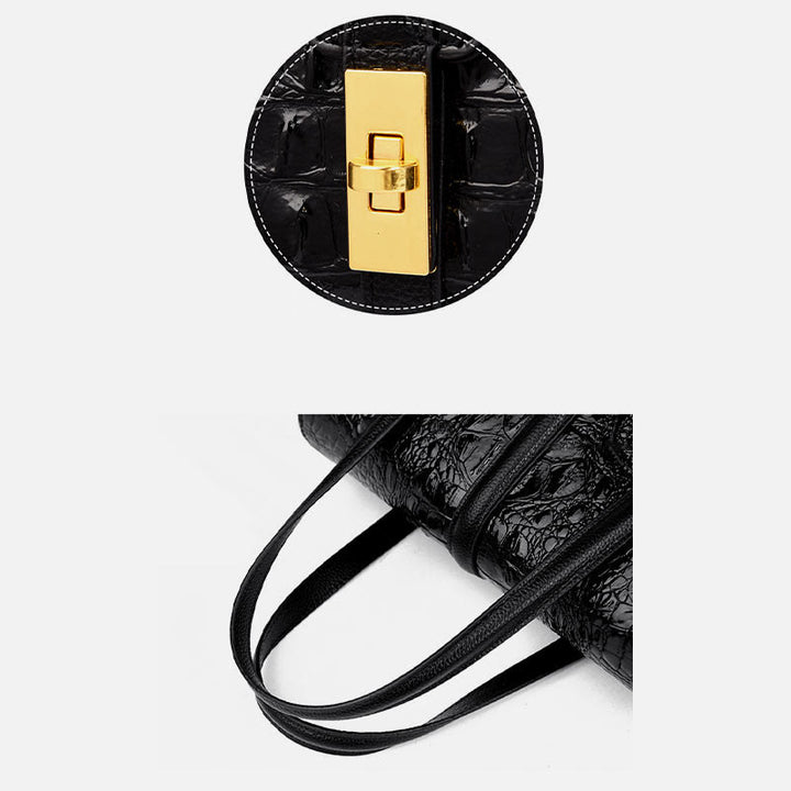 Handtaschen für Frauen Krokodilmuster Leder Crossbody Tragetasche