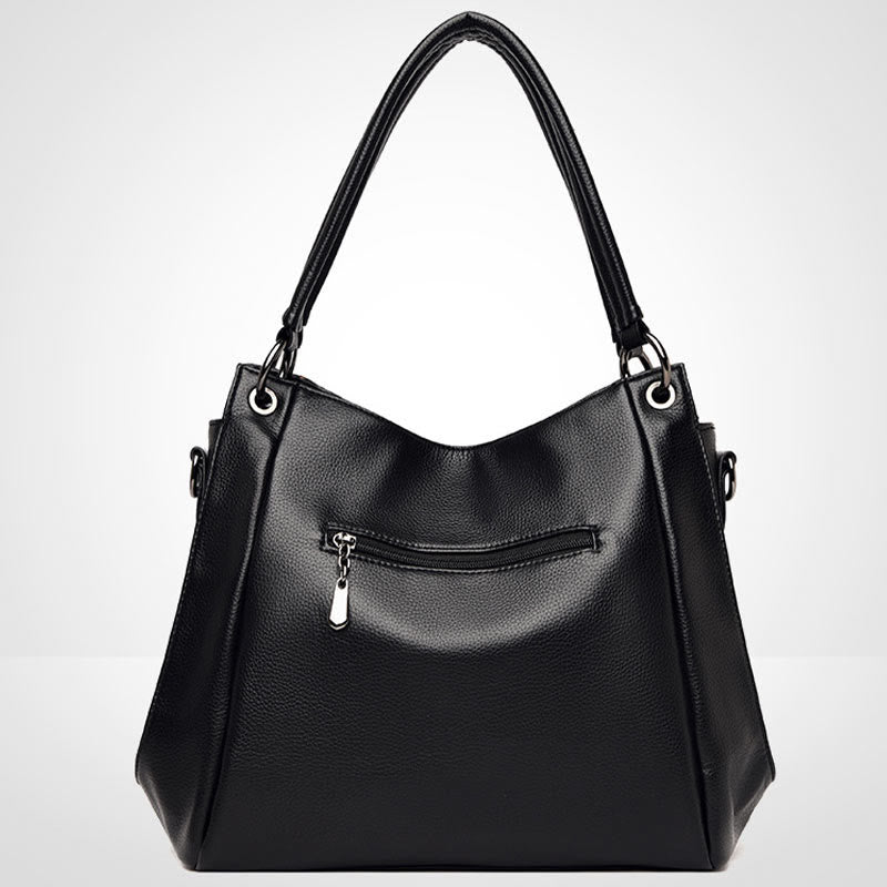 Tote mit Leoparden-Zebra-Print für Damen, veganes Leder, große Handtasche