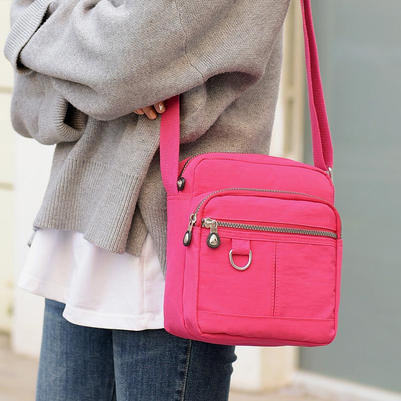 Damen Umhängetasche mit mehreren Taschen, lässige Reise-Schultertasche