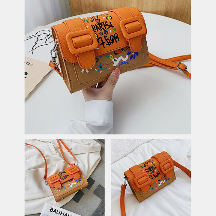 Graffiti Kleine Telefon Geldbörse Mode Umhängetasche Schultertasche Handtasche