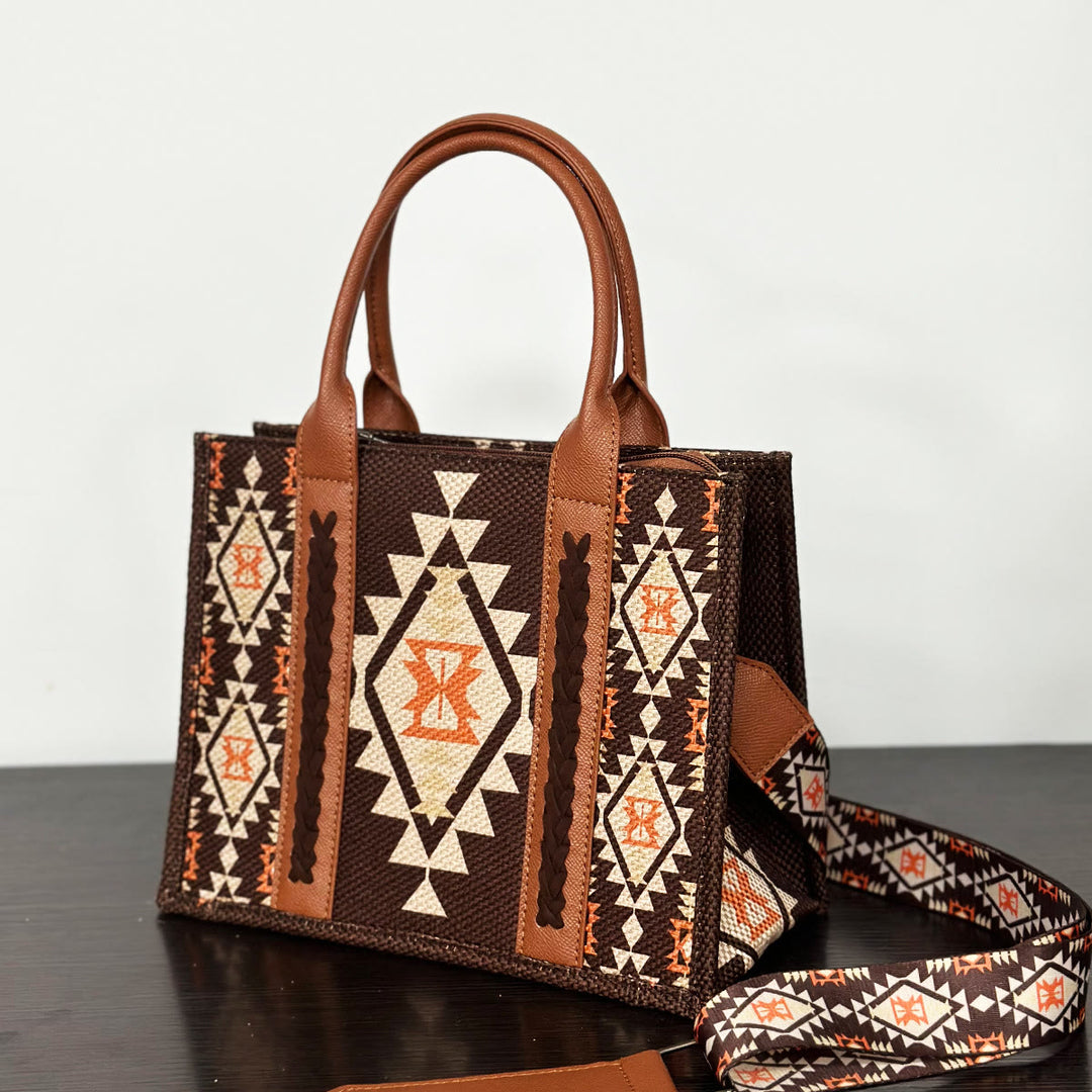 Vintage Leinen Baumwolle Handtasche für Frauen Bohemian Crossbody Tote