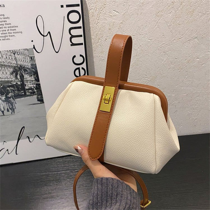 Handytasche mit Schnalle für Damen, elegante Handtasche aus Leder, Umhängetasche