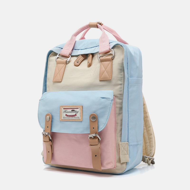 Großer Vintage-Reiserucksack mit mehreren Taschen im College-Stil