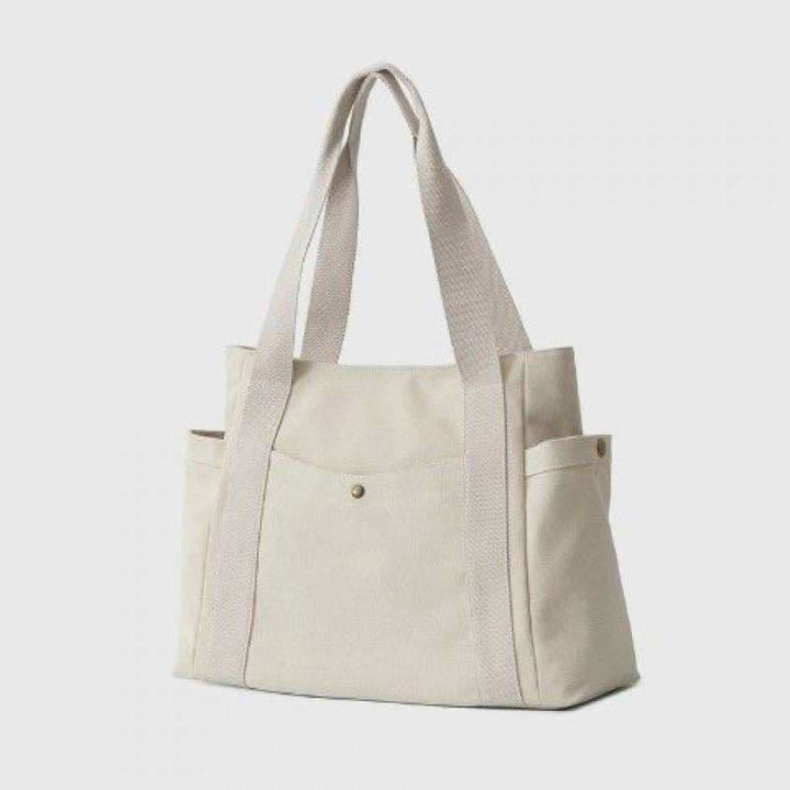 Große Kapazität Canvas Schultertasche Mehrere Taschen Handtasche Einkaufs