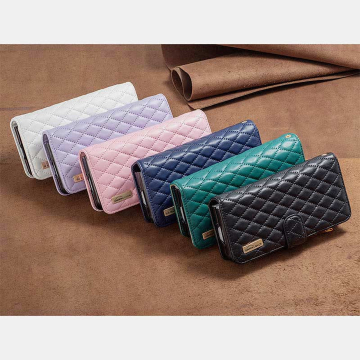 Unisex Luxus Leder Brieftasche Fall Passt für Samsung Galaxy Z Fold 3 4 5
