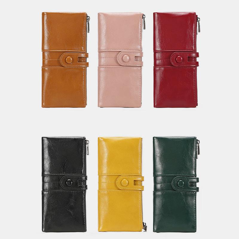 Lange Geldbörse im Vintage-Stil mit RFID-Schutz