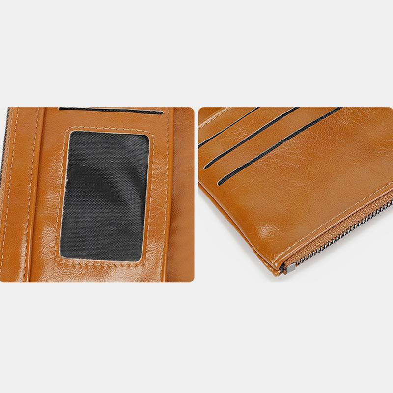 Lange Geldbörse im Vintage-Stil mit RFID-Schutz