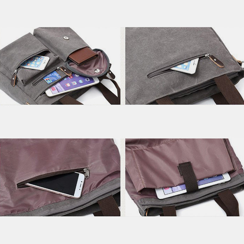 Lässige Umhängetasche mit großem Fassungsvermögen und mehreren Taschen