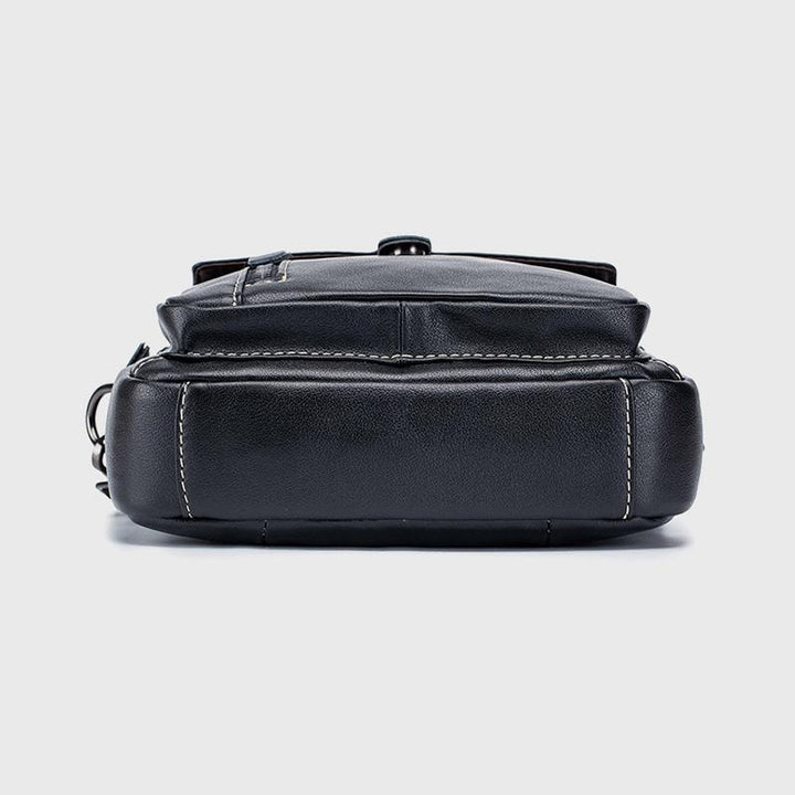 Große Kapazität Echt Leder Messenger Bag Crossbody Schulter Geldbörse Fit 9,7 in iPad
