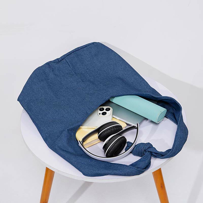 Große Jacquard Canvas Tote Stilvolle Student Umhängetasche für Frauen