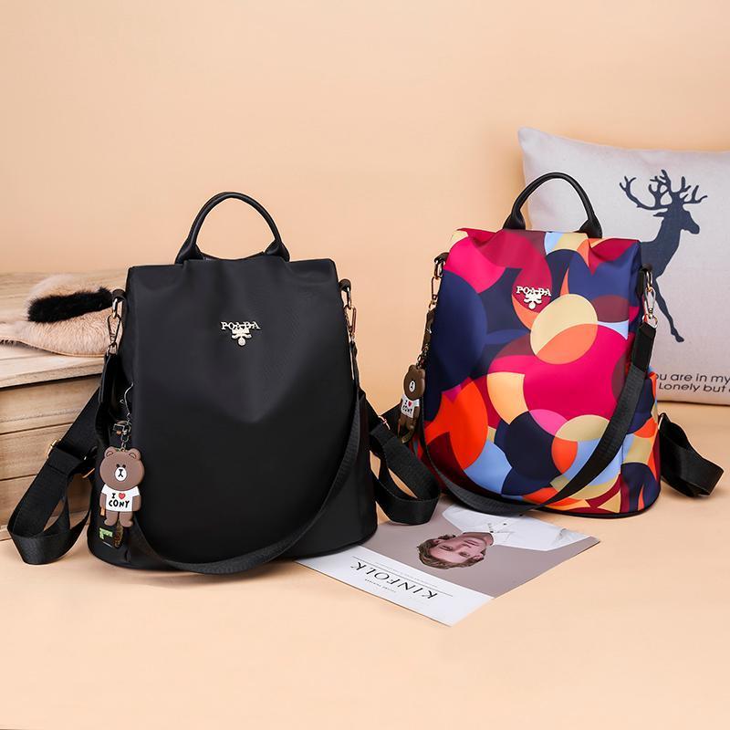 Diebstahlsicherer, wasserdichter Rucksack mit Blumenmuster