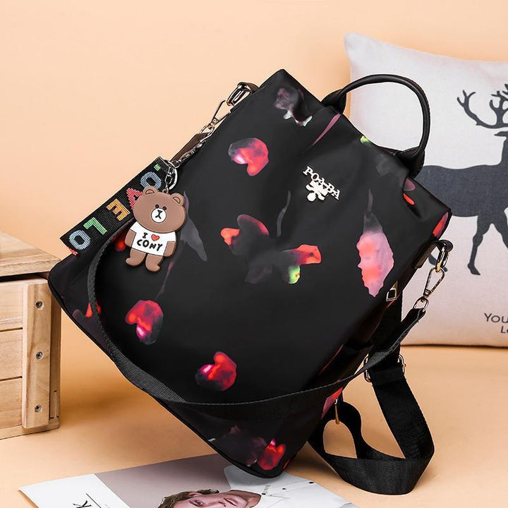 Diebstahlsicherer, wasserdichter Rucksack mit Blumenmuster