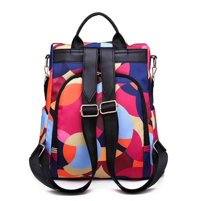Diebstahlsicherer, wasserdichter Rucksack mit Blumenmuster