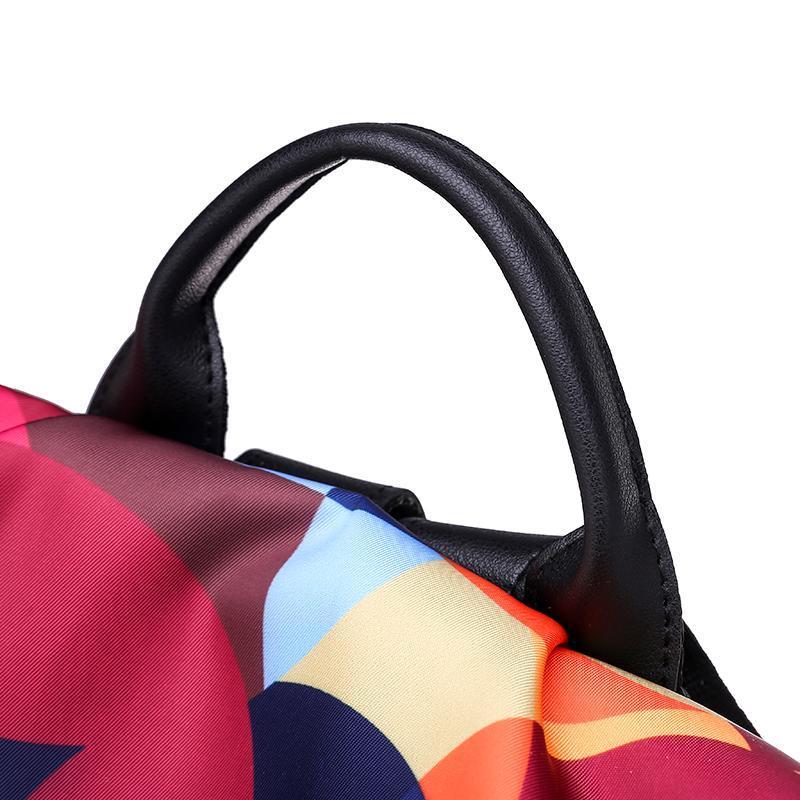 Diebstahlsicherer, wasserdichter Rucksack mit Blumenmuster