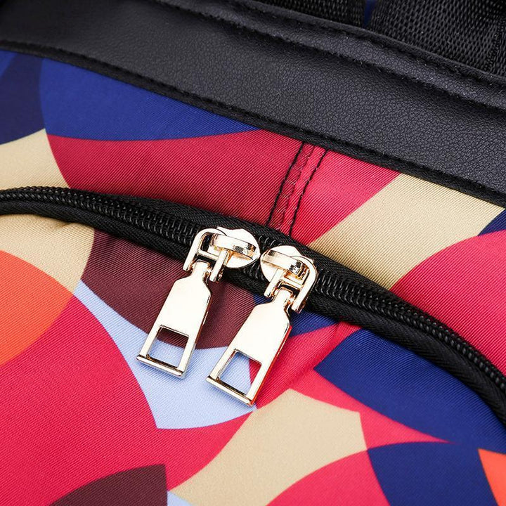 Diebstahlsicherer, wasserdichter Rucksack mit Blumenmuster