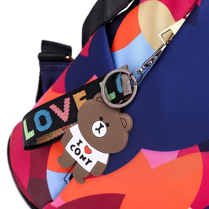 Diebstahlsicherer, wasserdichter Rucksack mit Blumenmuster