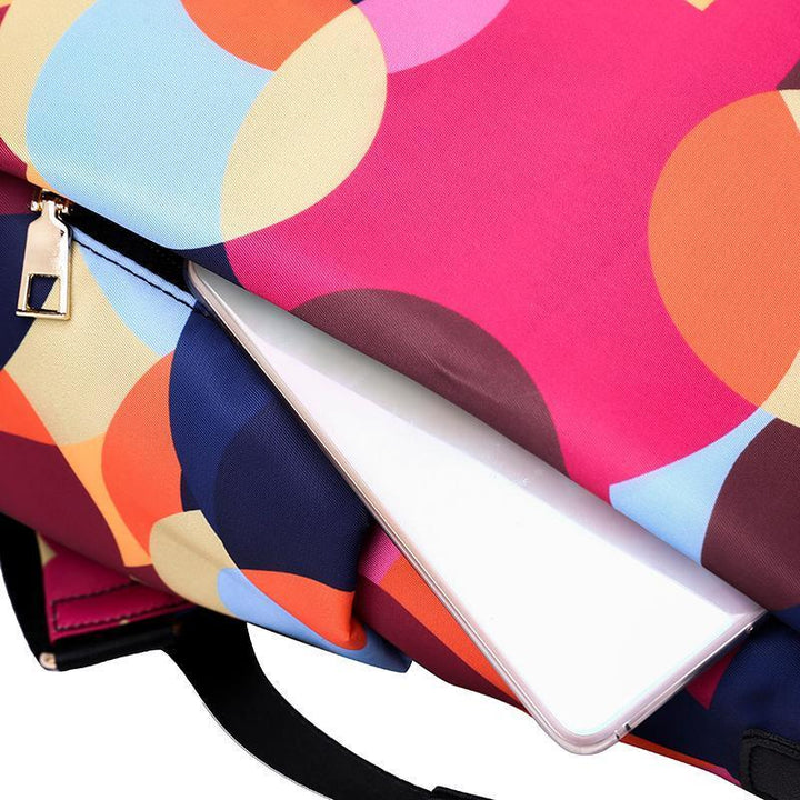 Diebstahlsicherer, wasserdichter Rucksack mit Blumenmuster