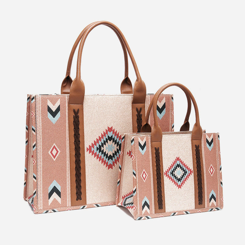 Vintage Leinen Baumwolle Handtasche für Frauen Bohemian Crossbody Tote