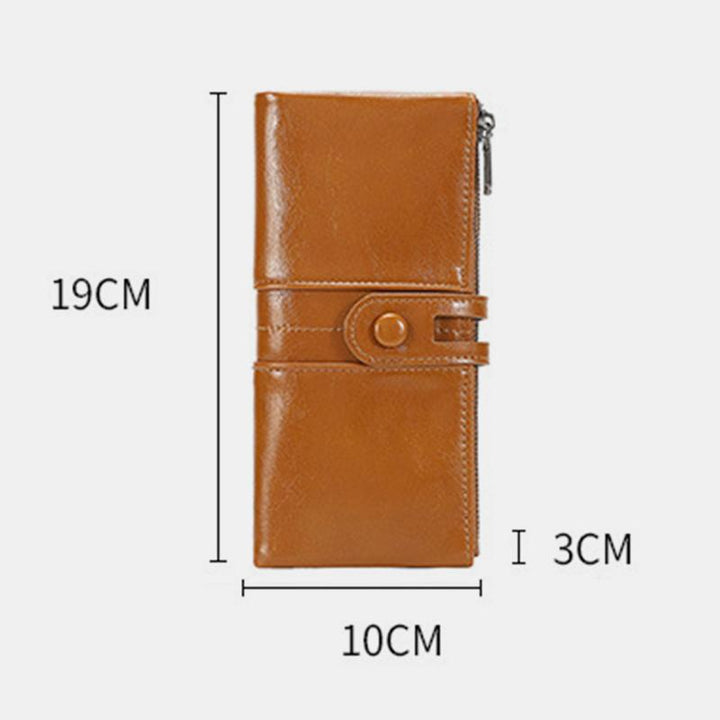 Lange Geldbörse im Vintage-Stil mit RFID-Schutz