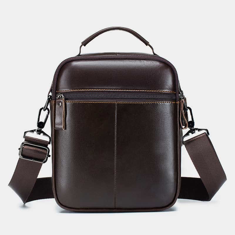 Kleine Umhängetasche aus echtem Leder mit mehreren Taschen, Schultertasche, Reisetragetasche