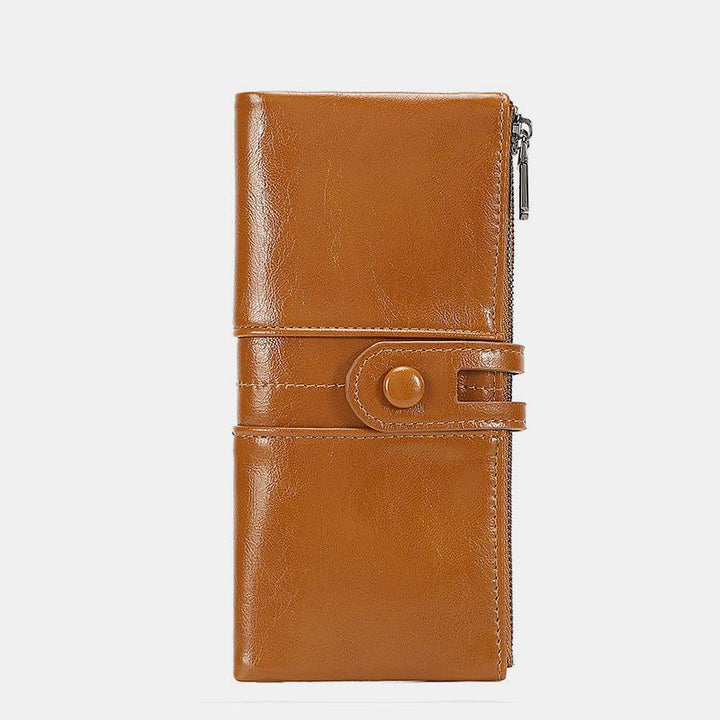 Lange Geldbörse im Vintage-Stil mit RFID-Schutz