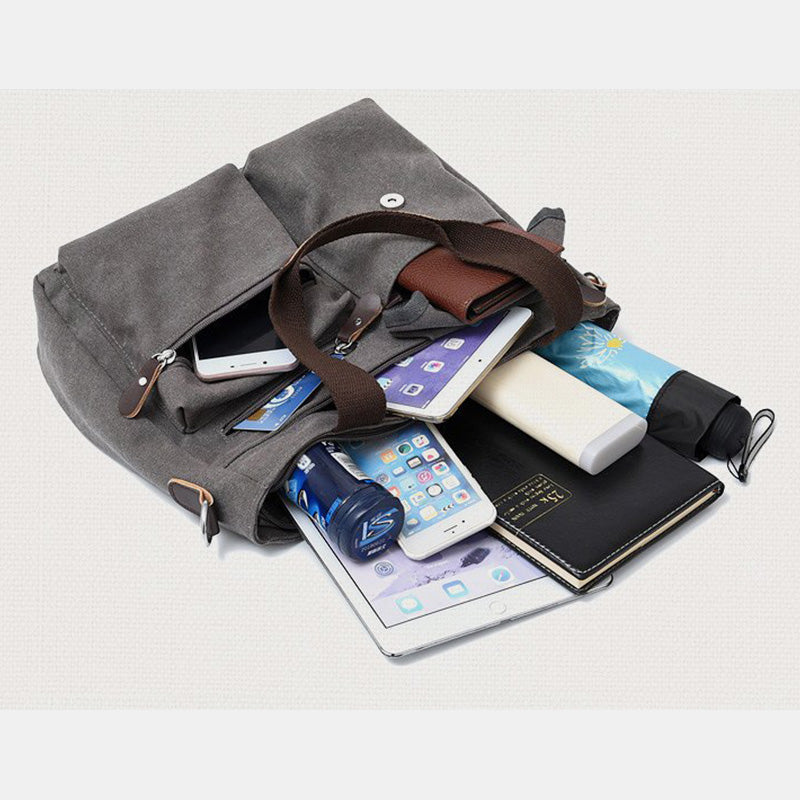 Lässige Umhängetasche mit großem Fassungsvermögen und mehreren Taschen
