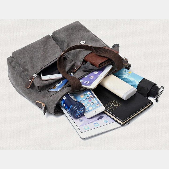 Lässige Umhängetasche mit großem Fassungsvermögen und mehreren Taschen