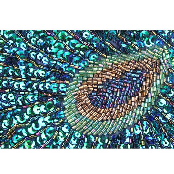 Handgemachte Perlen Clutch Pfau Pailletten Tasche