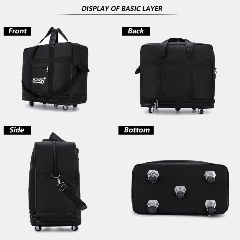 Erweiterbare Spinner Rad Reise Rolling Tote Gepäck Tasche Seesack