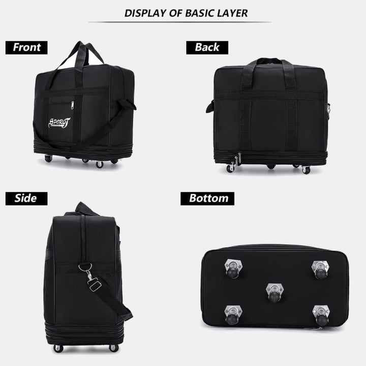 Erweiterbare Spinner Rad Reise Rolling Tote Gepäck Tasche Seesack