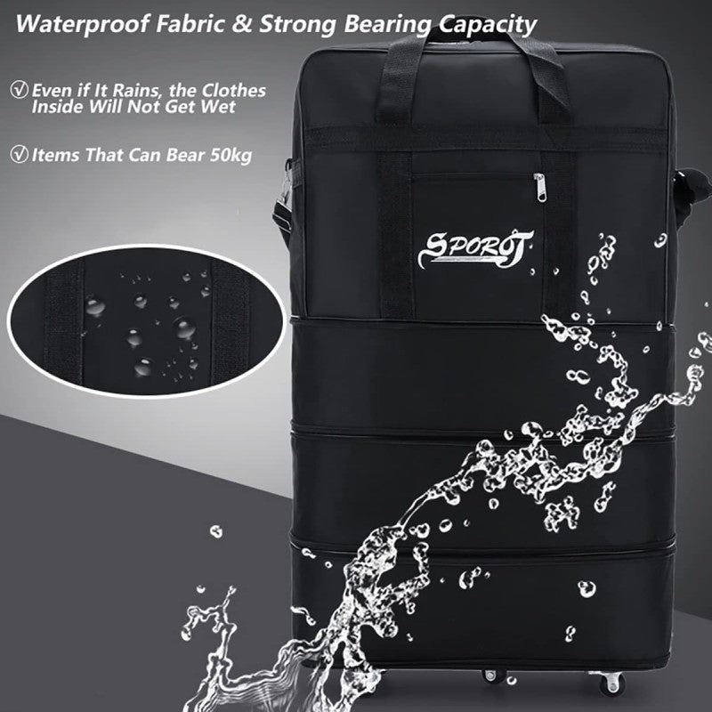 Erweiterbare Spinner Rad Reise Rolling Tote Gepäck Tasche Seesack