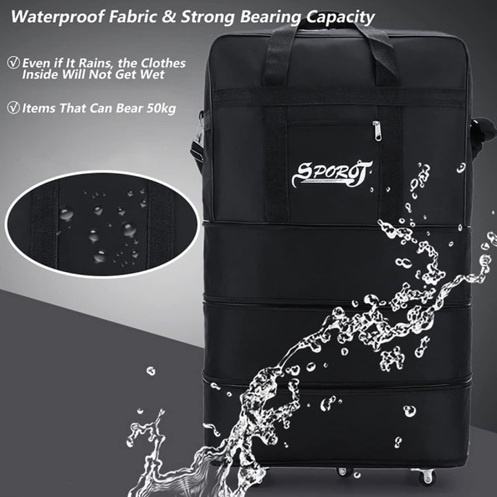 Erweiterbare Spinner Rad Reise Rolling Tote Gepäck Tasche Seesack