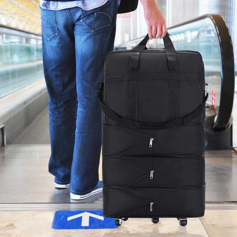 Erweiterbare Spinner Rad Reise Rolling Tote Gepäck Tasche Seesack