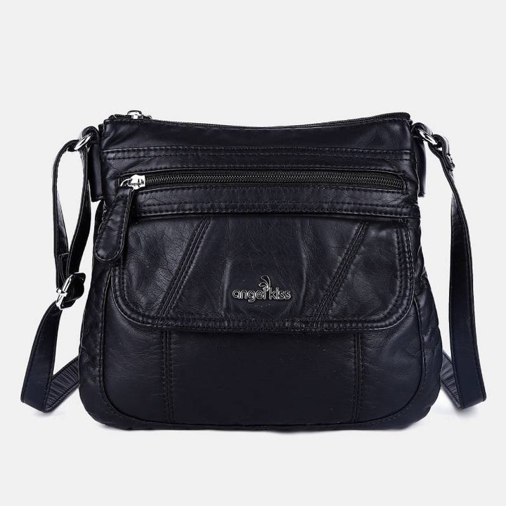 Damen Handtaschen und Geldbörsen Doppellagige Umhängetasche aus weichem Leder