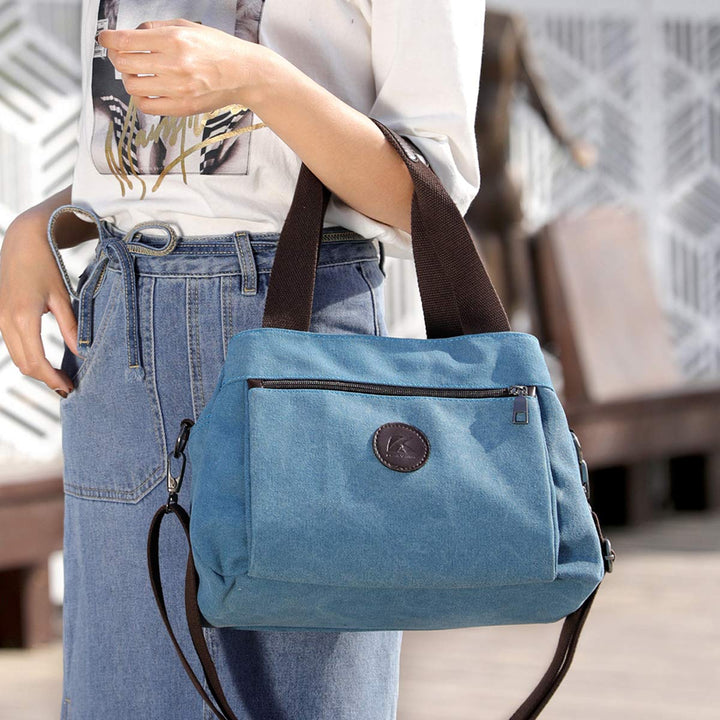 Umhängetasche mit großem Fassungsvermögen und mehreren Taschen