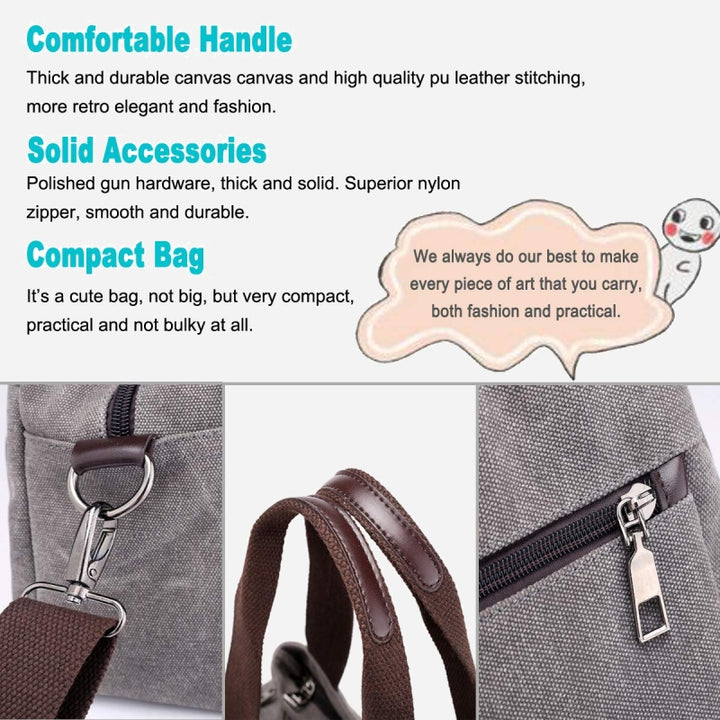 Umhängetasche mit großem Fassungsvermögen und mehreren Taschen